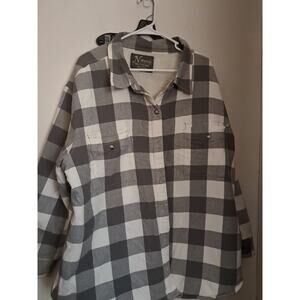 Natural Reflections Mens Size 2 XL Grey Flannel Fleece Lined Jacket